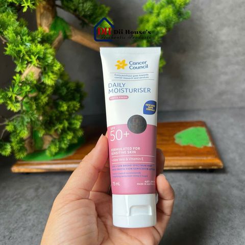 [Nhập khẩu] Kem chống nắng Cancer Council Daily Moisturiser Matte Finish SPF50+75ml.