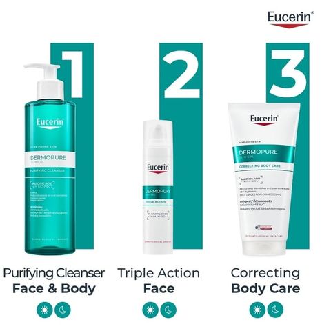 Sữa Dưỡng Thể Eucerin Cho Da Mụn & Thâm 200ml Dermopure Clinical Correcting Body Care