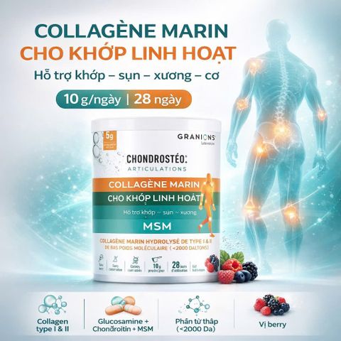 Bột Hỗ Trợ Xương Khớp Granions Chondrosteo Articulations Marin 280g -  Giảm đau nhức khớp ,ngăn lão hóa khớp