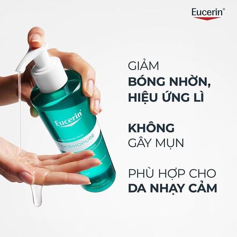 Gel Rửa Mặt Eucerin Cho Da Nhờn Mụn 200ml Dermopure Clinical Purifying Cleanser