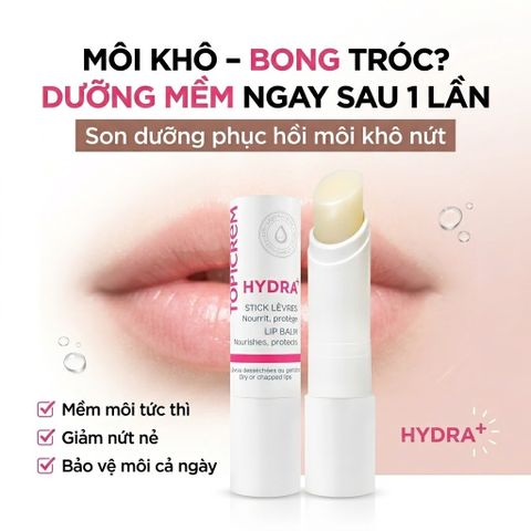 Topicrem Ultra Hydratant Stick Lèvres Son Dưỡng Môi Dưỡng Ẩm Phục Hồi Môi Khô Nứt Nẻ 4g