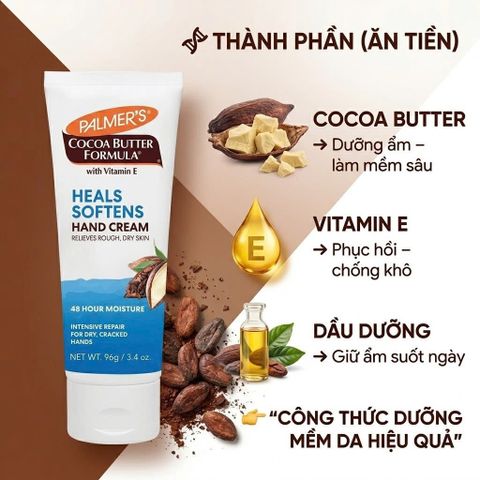 Kem dưỡng da tay Palmer's Cocoa Butter Formula Heals Softens Hand Cream