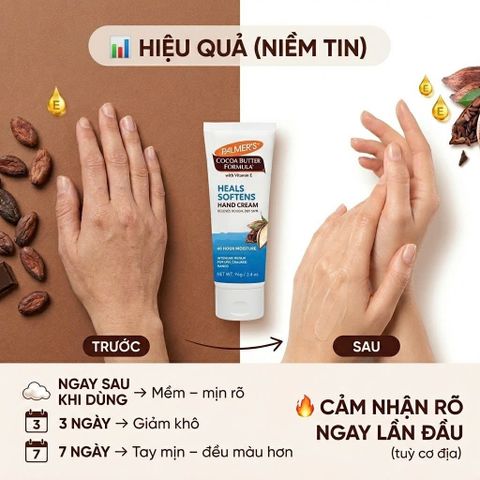 Kem dưỡng da tay Palmer's Cocoa Butter Formula Heals Softens Hand Cream