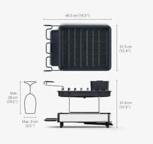 Kệ úp chén bát 2 tầng Joseph Joseph 851647 Excel Steel (Grey)