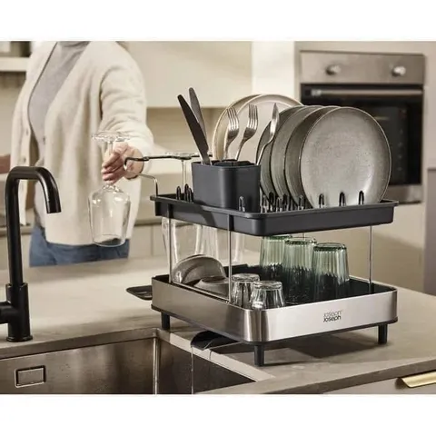Kệ úp chén bát 2 tầng Joseph Joseph 851647 Excel Steel (Grey)