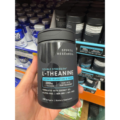 Viên Uống L-Theanine Sports Research 200mg 150 Viên - Hỗ Trợ Giảm Căng Thẳng, Tăng Tập Trung, Ngủ Ngon - Hàng Mỹ Chính Hãng 654187