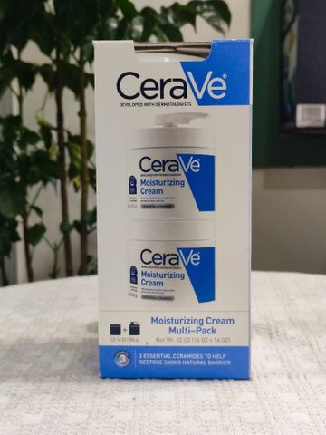 (Cao Cấp) Kem dưỡng da giữ ẩm cho da khô CeraVe Moisturizing Cream 453g x2 Chính Hãng