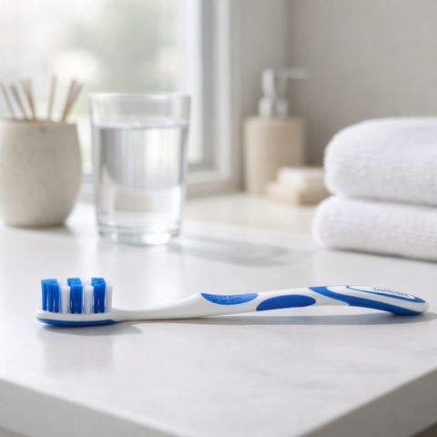 Bàn chải Dontodent Hoch-Tief Mittel 3 cái lông trung bình Đức