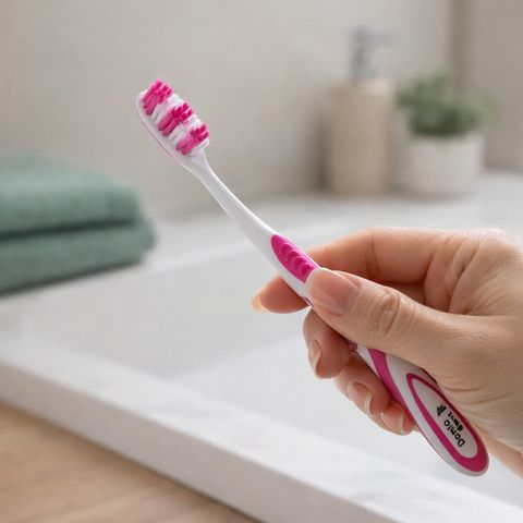 Bàn chải Dontodent Hoch-Tief Mittel 3 cái lông trung bình Đức