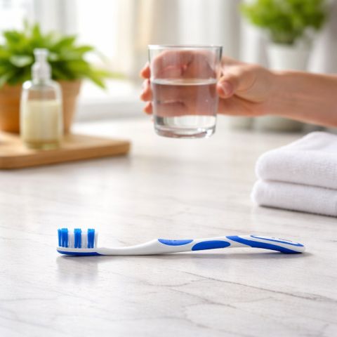 Bàn chải Dontodent Hoch-Tief Mittel 3 cái lông trung bình Đức