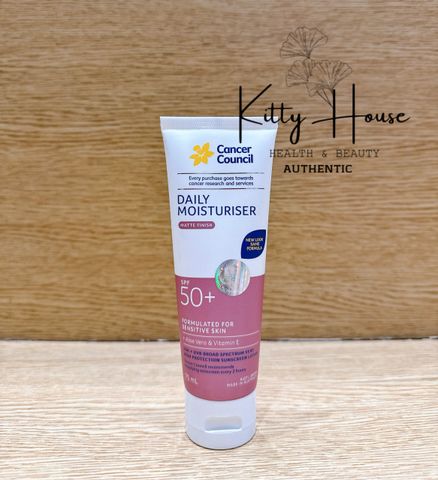 [Nhập khẩu chính ngạch] Kem chống nắng Cancer Council Daily Moisturiser Matte Finish SPF 50+ tuýp 75ml