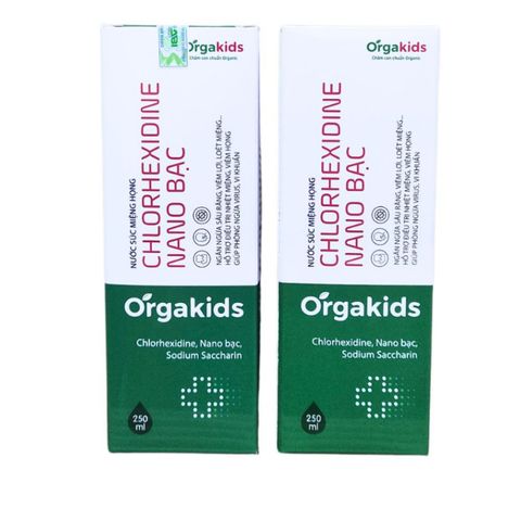Nước súc miệng họng Orgakids an toàn cho trẻ em và người lớn, hỗ trợ giảm nhiệt miệng, ngăn ngừa vi khuẩn, nấm, lọ 250ml