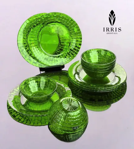 Set 12 món thuỷ tinh pha lê màu cao cấp IRRIS DE