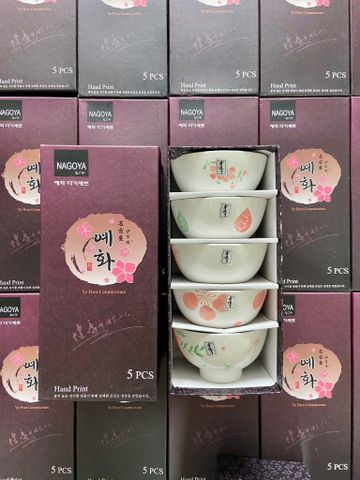BỘ BÁT GỐM SỨ VẼ TAY 100% NAGOYA NHẬT BẢN CAO CẤP
