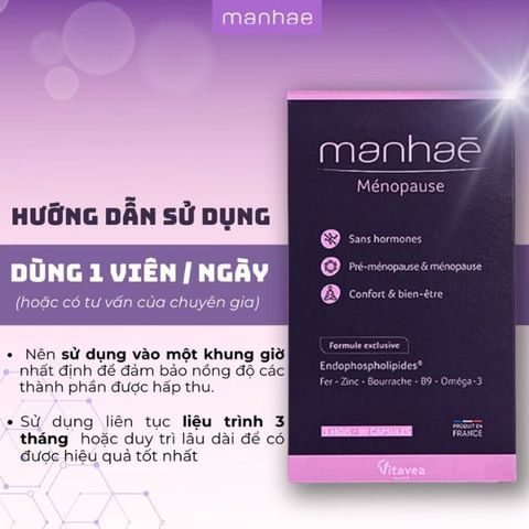 Viên uống nội tiết Manhae Menopause của Pháp [Hàng nhập khẩu]