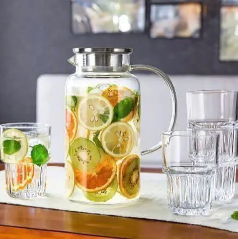  Bộ bình, ly thủy tinh cao cấp King Crystal (1 bình 1,9L + 4 ly 340ml)