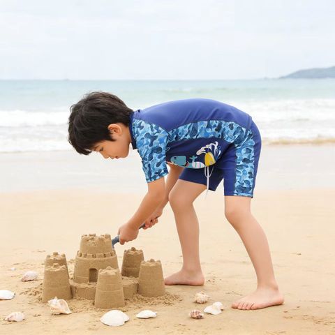 Bộ đồ bơi rời đùi khủng long cho bé vải thun lạnh co giãn