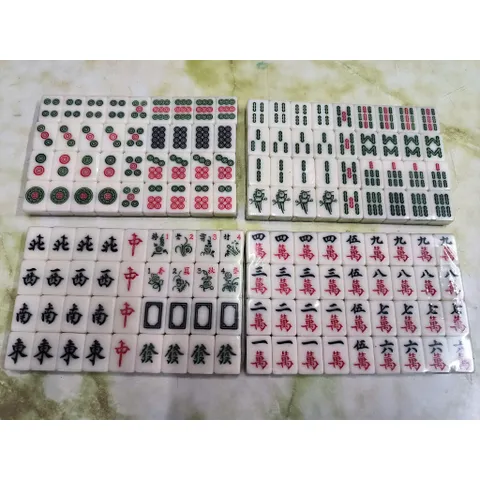 Mạt chược size nhỏ ốp lưng xanh 26mm - 144 quân