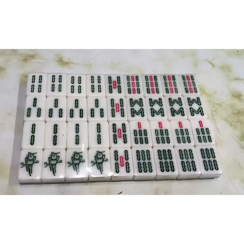 Mạt chược size nhỏ ốp lưng xanh 26mm - 144 quân