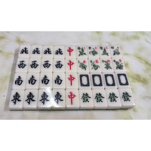Mạt chược size nhỏ ốp lưng xanh 26mm - 144 quân
