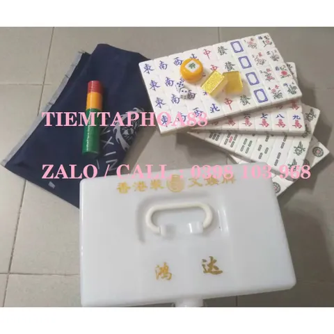 bộ mạt chược size lớn 40mm - ốp lưng kim tuyến