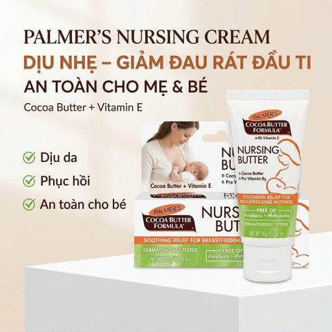 Kem dưỡng núm ti Palmer's Cocoa Butter Formula Nursing Butter 30g - Dành cho mẹ đang cho con bú
