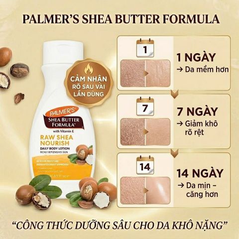 Sữa dưỡng thể Palmer's Shea Butter Formula Raw Shea Nourish Daily Body Lotion 250ml 655343