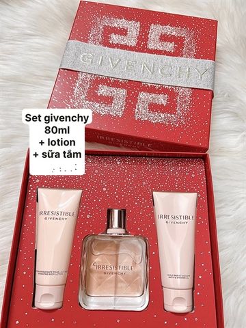 Set Givenchy Irresistible EDP + Lotion + Shower Oil – nữ tính ngọt ngào