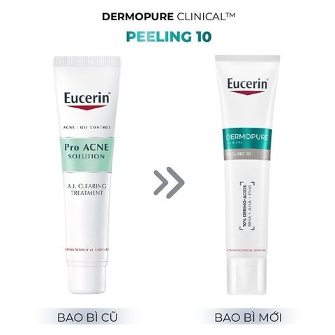 Gel Dưỡng Eucerin 40ml - Hỗ Trợ Giảm Mụn Viêm, Mờ Thâm, Chăm Sóc Da Nhạy Cảm - Pro ACNE Solution A.I Clearing Treatment