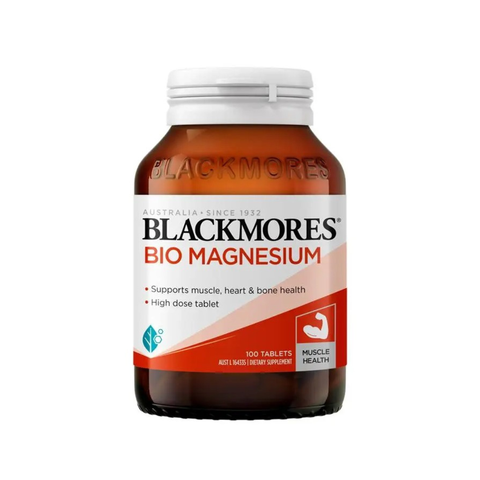 Viên uống Blackmores Bio Magnesium - Hỗ trợ sức khỏe cơ bắp, tim mạch và hệ thần kinh - 100 viên nhập khẩu chính ngạch từ Úc