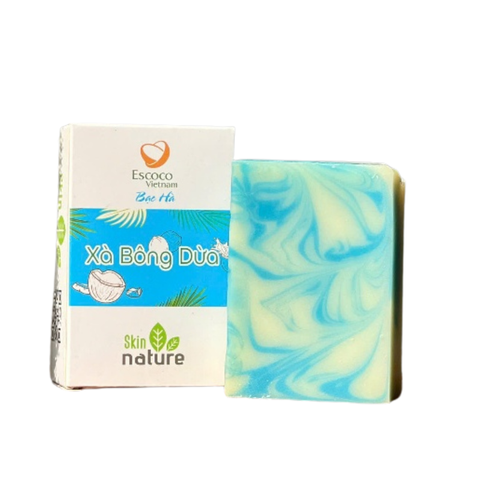 Xà Bông Dừa Bạc Hà Escoco 100g - Sản Phẩm Chăm Sóc Da Tự Nhiên, Làm Sạch Dịu Nhẹ, Không Chất Bảo Quản, Thư Giãn Từ Bạc Hà
