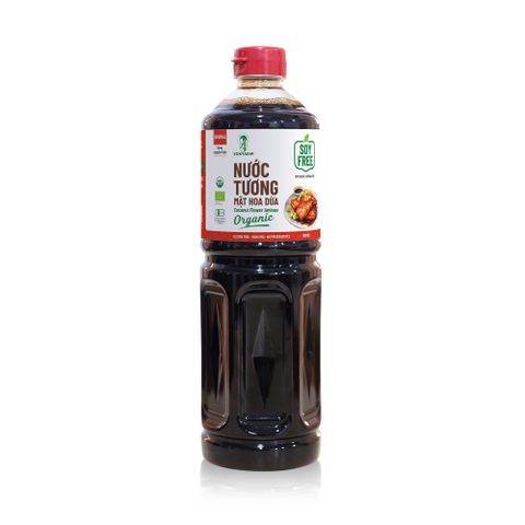 Nước Tương Mật Hoa Dừa Organic Sokfarm (500ml, 1 lít) - Ít Muối, Không Đậu Nành, Hữu Cơ, Thơm Ngon, Chăm Sóc Sức Khỏe