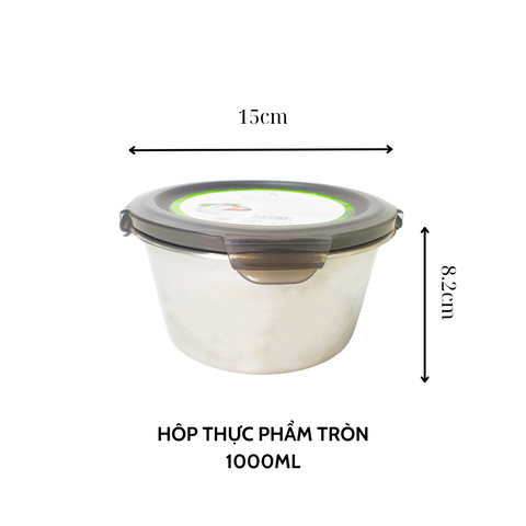 HỘP THỰC PHẨM TRÒN VÀ NẮP GÀI CÓ QUAI (TV1540)