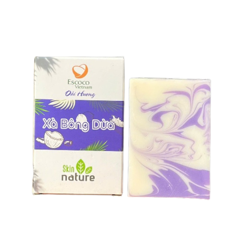 Xà Bông Dừa Oải Hương Escoco 100g - Tắm Thư Giãn, Dưỡng Ẩm Cho Da Nhạy Cảm - Sản Phẩm Thiên Nhiên Việt Nam