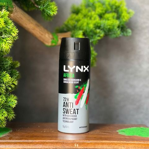 Xịt khử mùi LYNX africa 72h anti sweat 165ml 656287