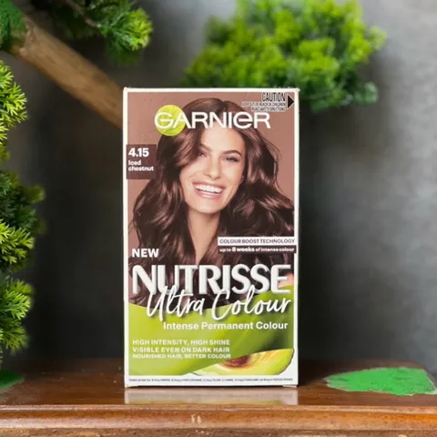 Nhuộm tóc Garnier Nutrisse màu 4.15 iced chestnut hàng Úc