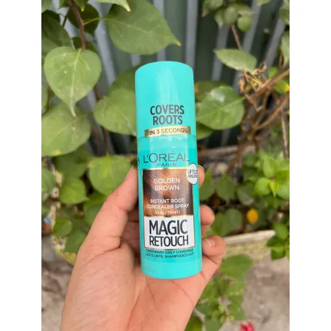 Xịt phủ bạc tạm thời cho tóc L'Oréal Paris Magic Retouch Golden Brown hàng Úc