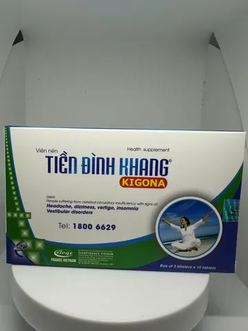 Hỗ trợ Giảm rối loạn tiền đình - Tiền Đình Khang - Hộp 30 viên