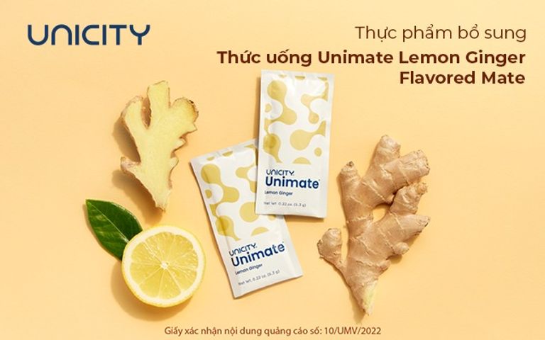 Bột Uống Unimate Chanh Gừng Unicity - Tăng Cường Năng Lượng, Tập Trung, Giảm Căng Thẳng và Hỗ Trợ Giảm Cân 656417