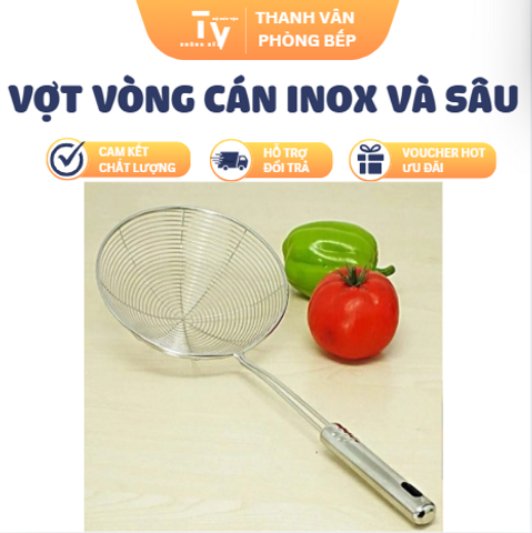 VỢT VÒNG CÁN INOX VÀ CÁN SÂU (TV1547)