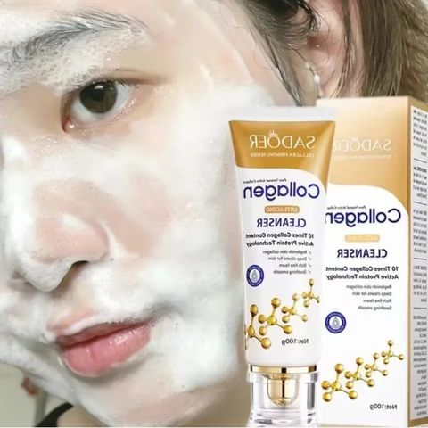 Sữa Rửa Mặt Collagen Anti-Aging Facial Cleanser Làm Trắng Da Dưỡng Ẩm Loại Bỏ Bụi Bẩn 100g