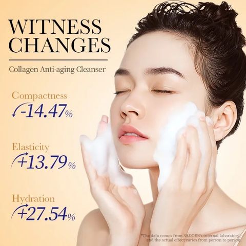 Sữa Rửa Mặt Collagen Anti-Aging Facial Cleanser Làm Trắng Da Dưỡng Ẩm Loại Bỏ Bụi Bẩn 100g