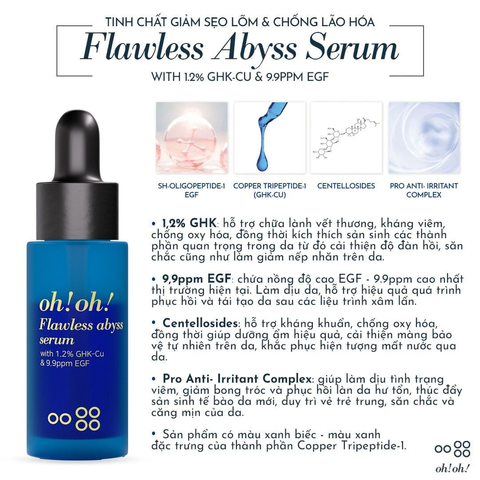 Tinh chất Oh!Oh! Flawless Abyss Serum Hỗ Trợ Sẹo Lõm 20ml