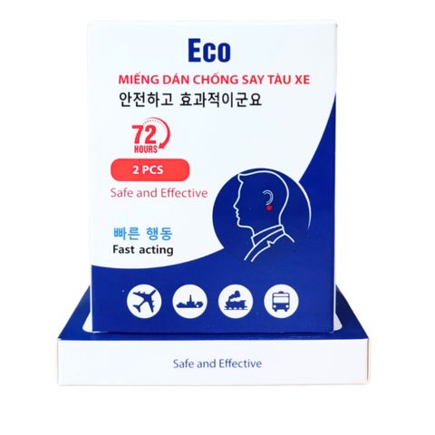 Miếng dán chống say tàu xe Eco 72 Hours - Hộp 2 miếng