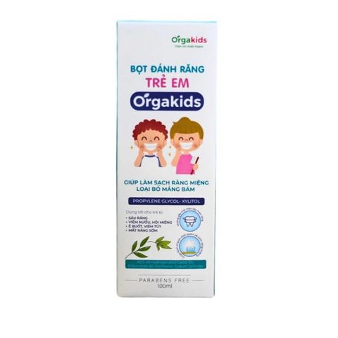 Bọt đánh răng trẻ em cao cấp Orgakids an toàn cho bé làm sạch khoang miệng loại bỏ mảng bám dễ dàng - Lọ 100ml