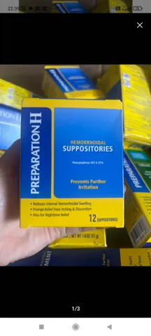 Viên đặt hỗ trợ trĩ Preparation H Hemorrhoidal Suppositories 12 viên