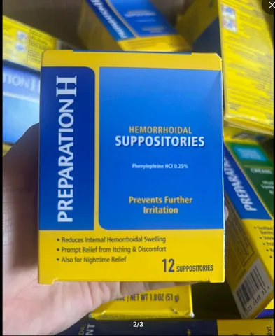 Viên đặt hỗ trợ trĩ Preparation H Hemorrhoidal Suppositories 12 viên 656578