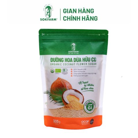 Đường hoa dừa hữu cơ Organic Sokfarm 300g 656636