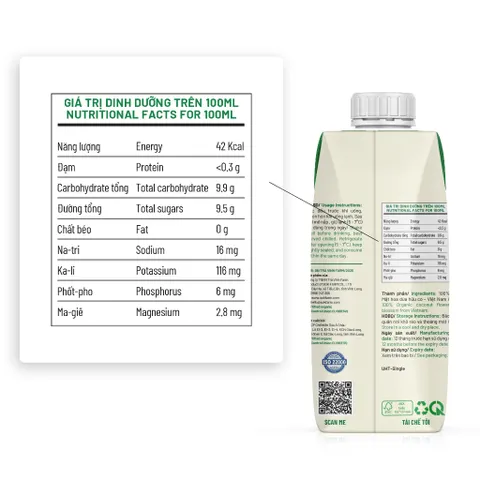 [Hoả tốc HCM] Combo 5 hộp mật hoa dừa tươi Sokfarm dòng tiệt trùng UHT 330ml