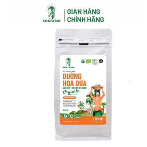 Đường hoa dừa hữu cơ Organic Sokfarm 1kg 656646